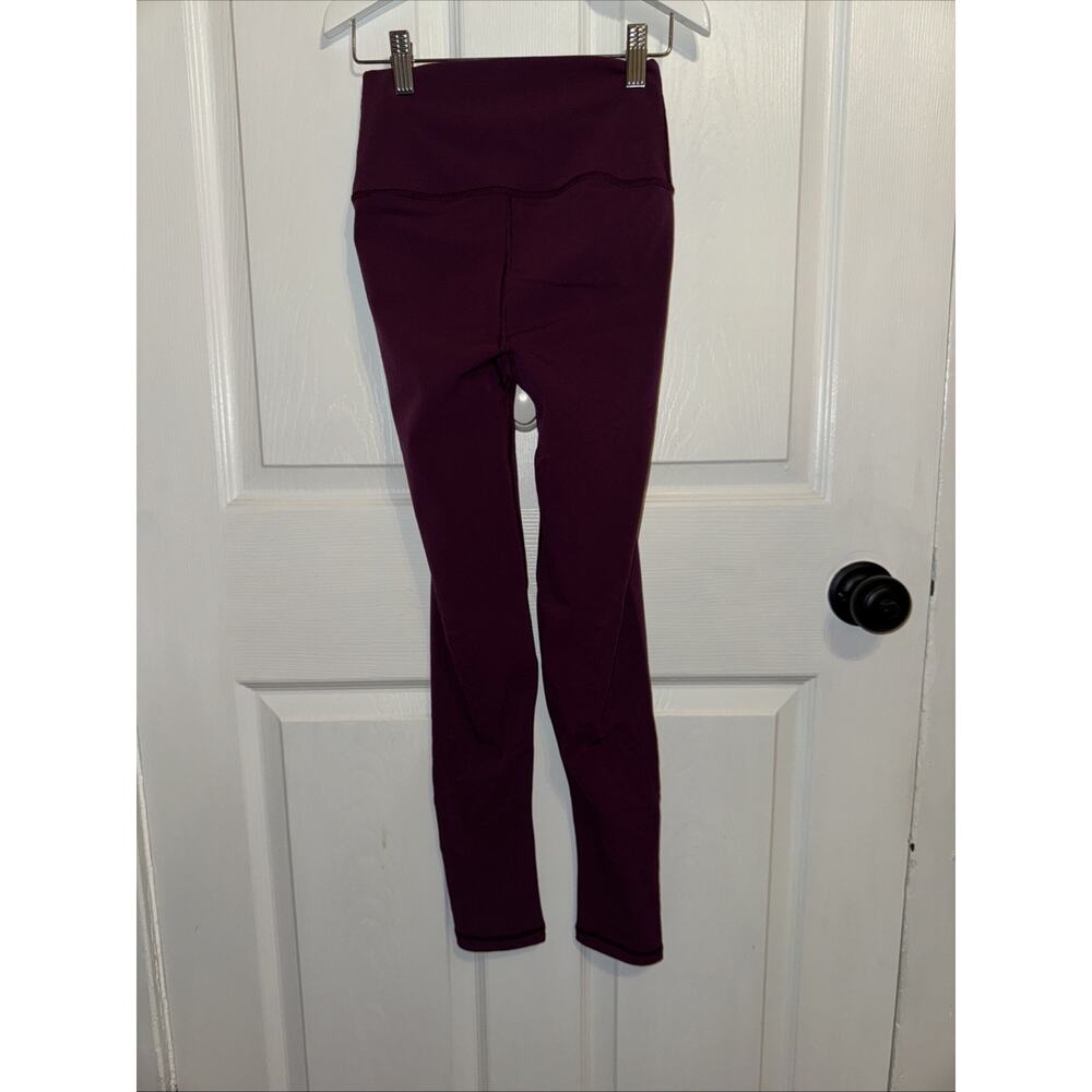 ATHLETA Warp Knit 7/8 Tight Yoga Pant Womens Size XXS Velvet‎ Plum Purple - Picture 7 of 9